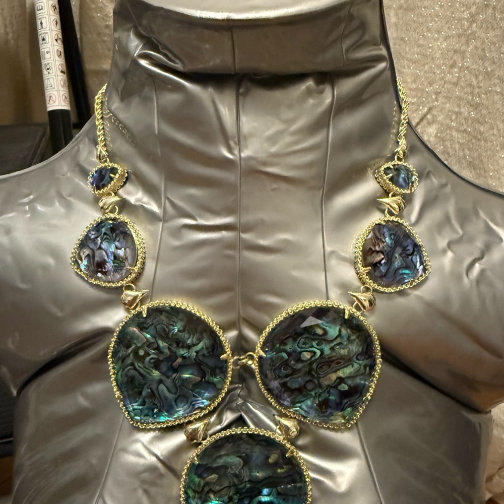 Kendra Scott Blue and Green Statement Necklace
